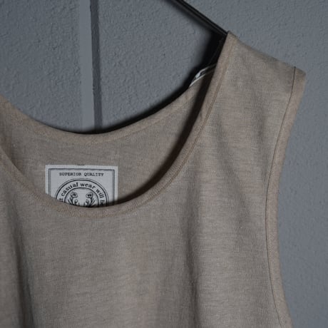 "rinoneca"  Linen Piqué Tank Top