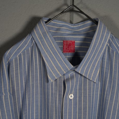 "PERIOD FEATURES"  Khadi Cotton Striped Shirt