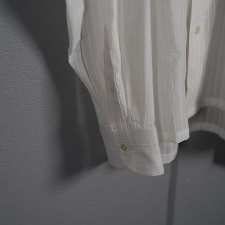 "PERIOD FEATURES"  Khadi Cotton Striped Shirt