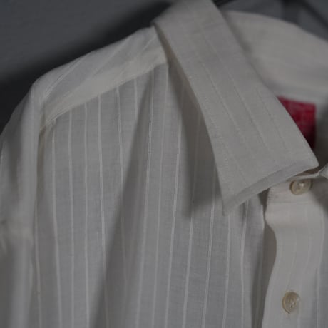 "PERIOD FEATURES"  Khadi Cotton Striped Shirt