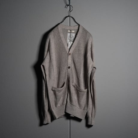 "rinoneca"  Linen Mesh Cardigan