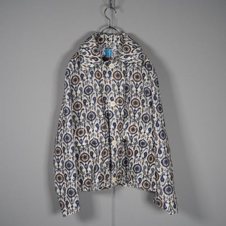"PERIOD FEATURES" Machine cut work Digital Print Jacket