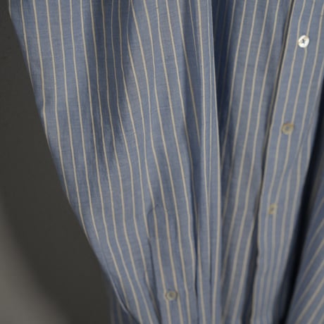 "PERIOD FEATURES"  Khadi Cotton Striped Shirt