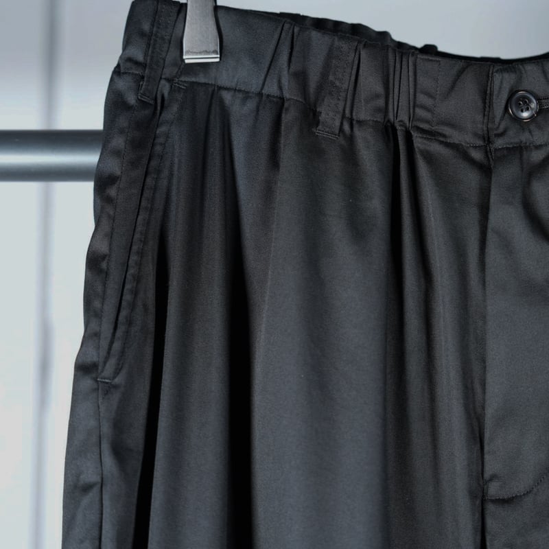 ノノット　ドレーピングトラックパンツ　アルパカドビーワッフルチャコール nonnotte（ノノット）