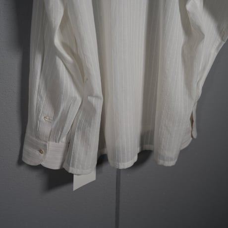 "PERIOD FEATURES"  Khadi Cotton Striped Shirt