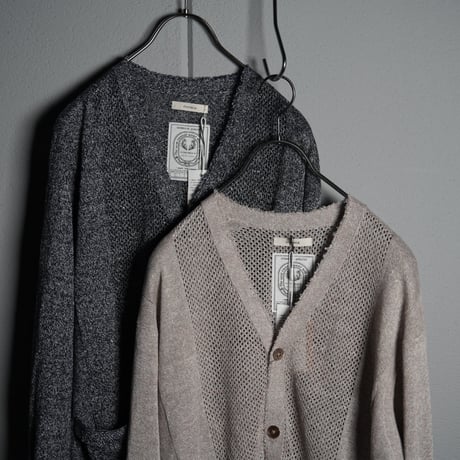 "rinoneca"  Linen Mesh Cardigan