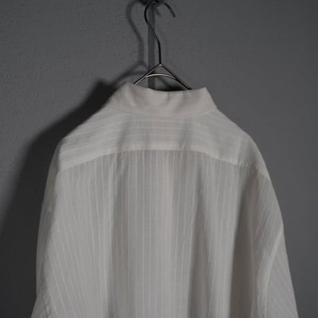 "PERIOD FEATURES"  Khadi Cotton Striped Shirt