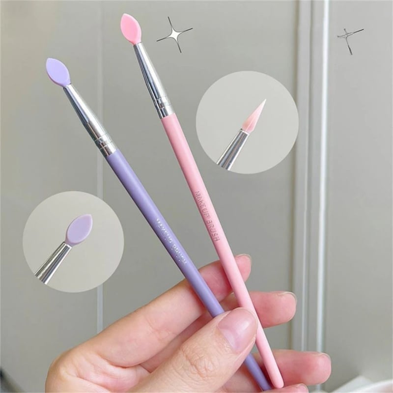 メイクブラシ シリコン 多機能 3本セット 全2色カラー 使い捨て 業務用