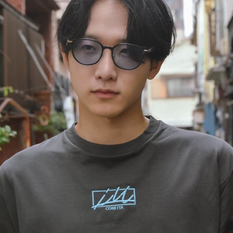 Logo Tee / Black × Blue