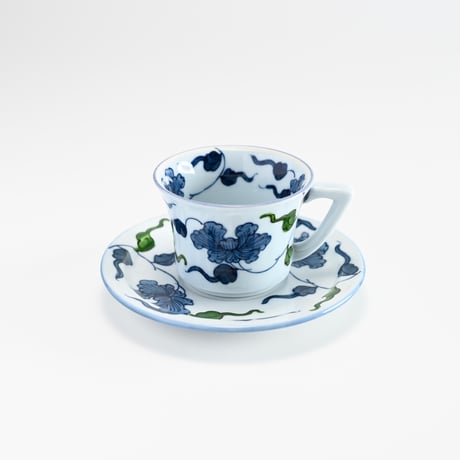 牡丹唐草コーヒーカップ
