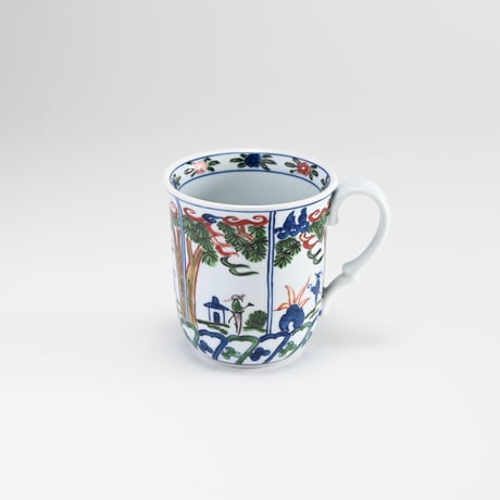 五彩松雲マグカップ