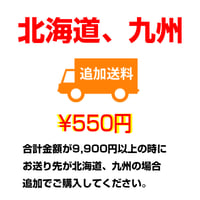 北海道、九州9,900円以上追加送料