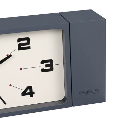 DOUBLE FACE CLOCK RECTANGLE GRAY