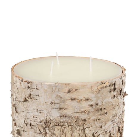 Birchwood log candle