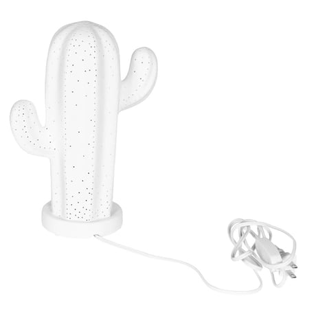 PORCELAIN CACTUS LIGHT MAT WHITE