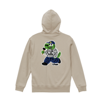 "CHARR" L&B Dinosaur Hoodie / Sand Beige