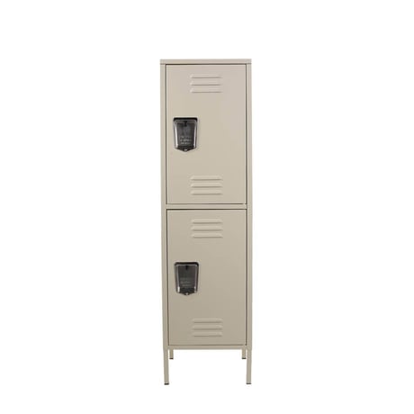 STEEL LOCKER 2 DOOR IVORY