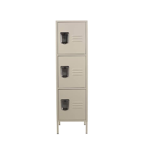 STEEL LOCKER 3 DOOR IVORY