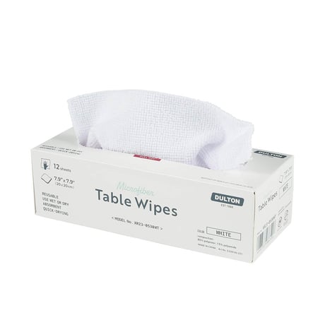 Microfiber table wipes