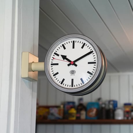 DOUBLE FACE CLOCK 170D2 MAT IVORY/RAW