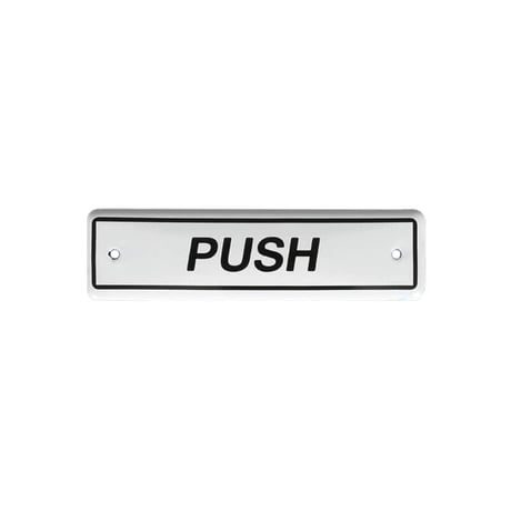 Enameled sign  PUSH