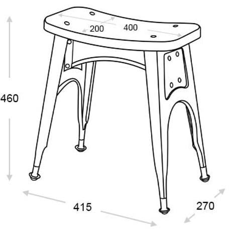 KITCHEN STOOL HAMMERTONE GRAY