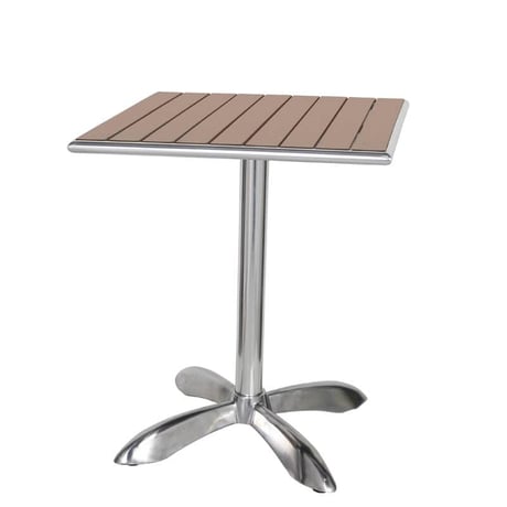 Aluminum cafe table square Black