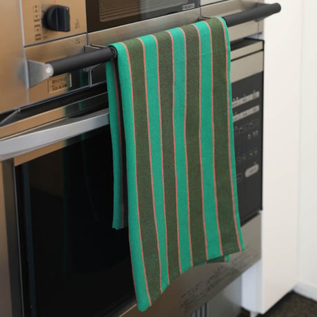 KITCHEN CLOTH BORDER BROWN/GREEN