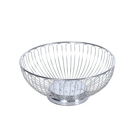 STAINLESS TABLETOP BASKET ROUND L