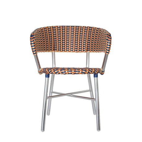 Aluminum roundish chair     Blue/Yellow