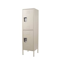 STEEL LOCKER 2 DOOR IVORY