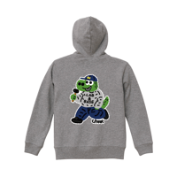"CHARR" L&B Dinosaur Hoodie -Kids- / Mix Gray
