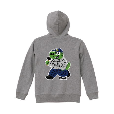 "CHARR" L&B Dinosaur Hoodie -Kids- / Mix Gray