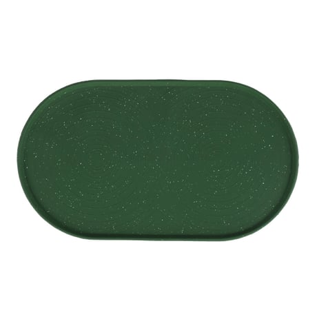 SILICONE PLACE MAT OVAL DARK GREEN