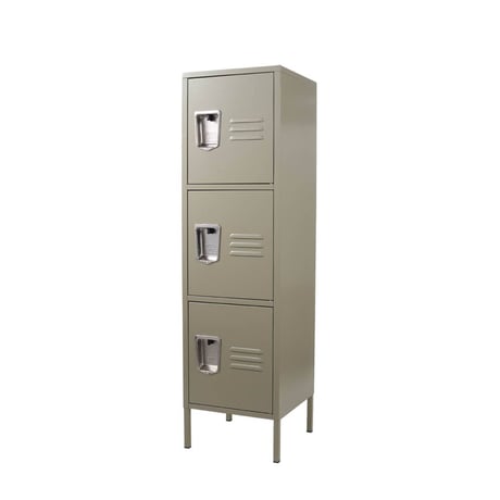 STEEL LOCKER 3DOOR MOSS GRAY