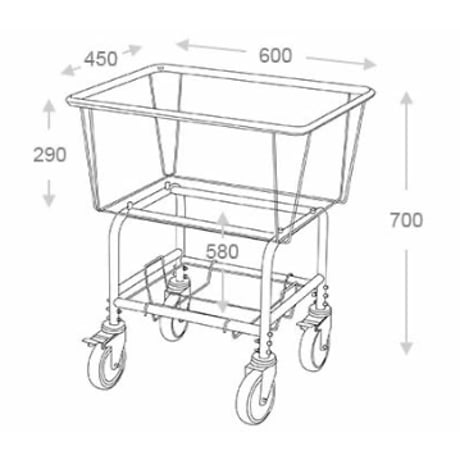 Laundry cart Ivory