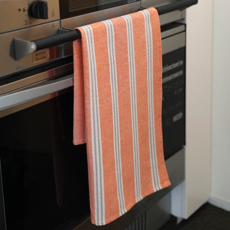 KITCHEN CLOTH STRIPE ORANGE/BEIGE