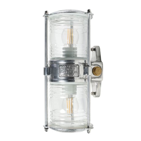 ALUMINUM TWIN GLASS WALL LAMP