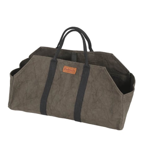 Wax canvas log bag Camel