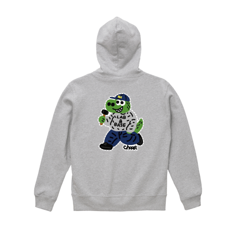"CHARR" L&B Dinosaur Hoodie / Ash