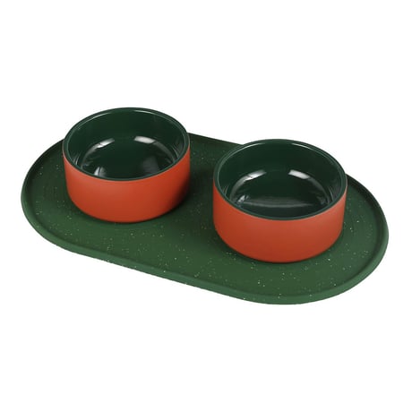 SILICONE PLACE MAT OVAL DARK GREEN