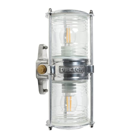 ALUMINUM TWIN GLASS WALL LAMP