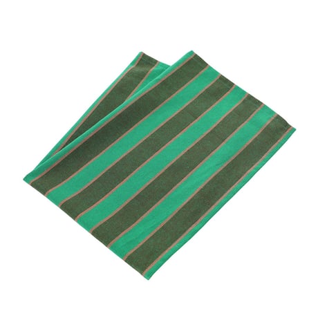 KITCHEN CLOTH BORDER BROWN/GREEN