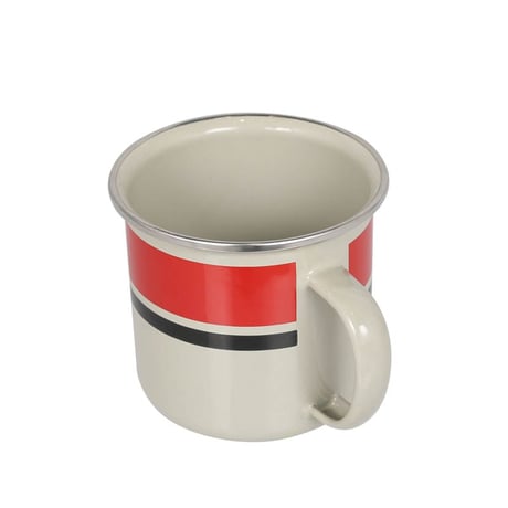 SS RIM ENAMELED MUG RED/BLACK
