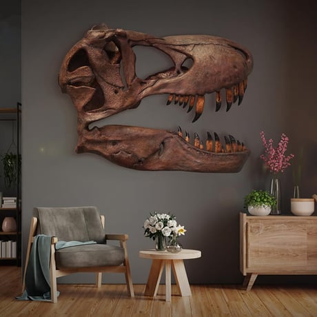 壁掛けティレックス頭骨 / Giant T-rex Skull - Wall Decor