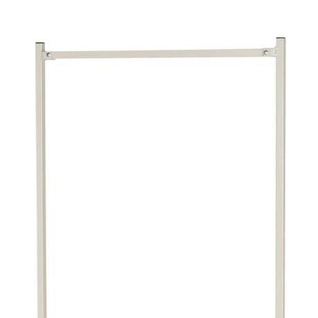 Laundry cart with pole racK   Ivory