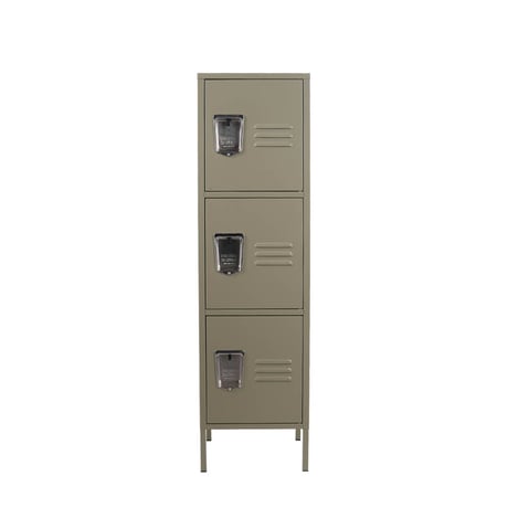 STEEL LOCKER 3DOOR MOSS GRAY