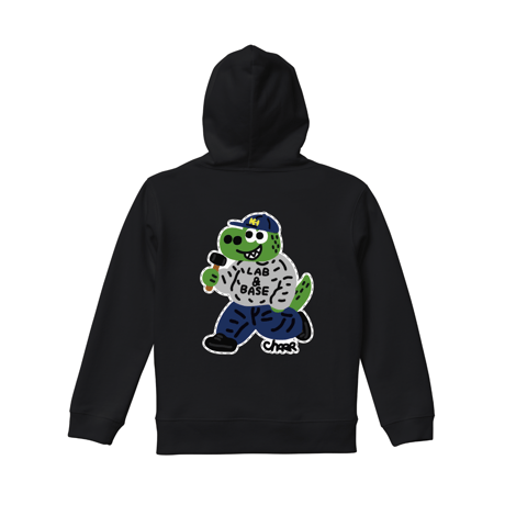 "CHARR" L&B Dinosaur Hoodie -Kids- / Black