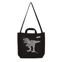 2way tote bag　Black / T-REX MIX