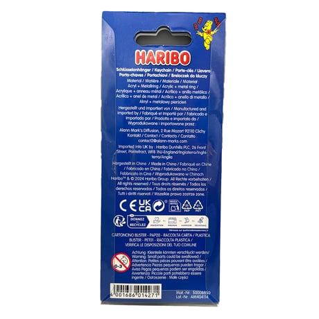 HARIBO Keychain acrylic Goldbear Purple